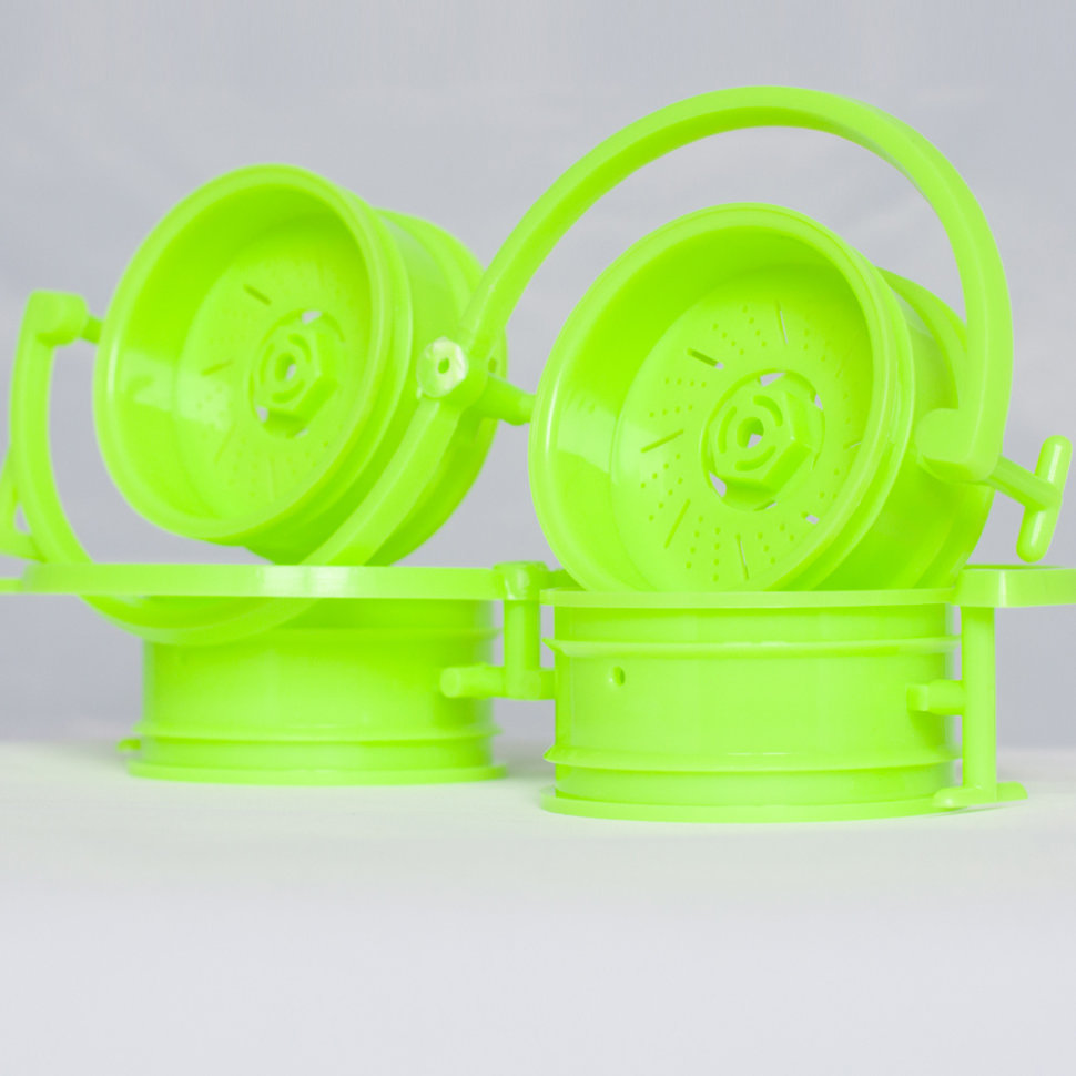 Колеса к радиоуправляемым машинам Комплект дисков (4шт.), зеленые