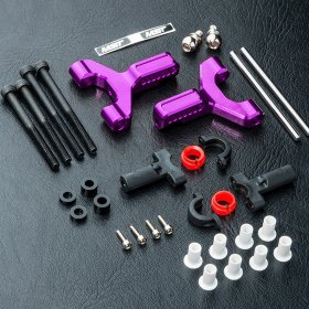 Alum. front lower arm set (purple) - MST-820117P